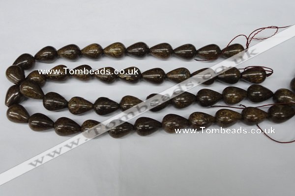 CBZ413 15.5 inches 12*16mm teardrop bronzite gemstone beads