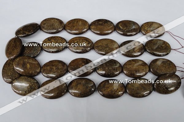 CBZ422 15.5 inches 22*30mm oval bronzite gemstone beads