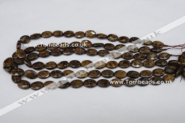 CBZ436 15.5 inches 10*14mm faceted oval bronzite gemstone beads