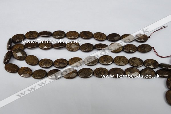 CBZ438 15.5 inches 13*18mm faceted oval bronzite gemstone beads