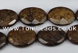 CBZ439 15.5 inches 15*20mm faceted oval bronzite gemstone beads