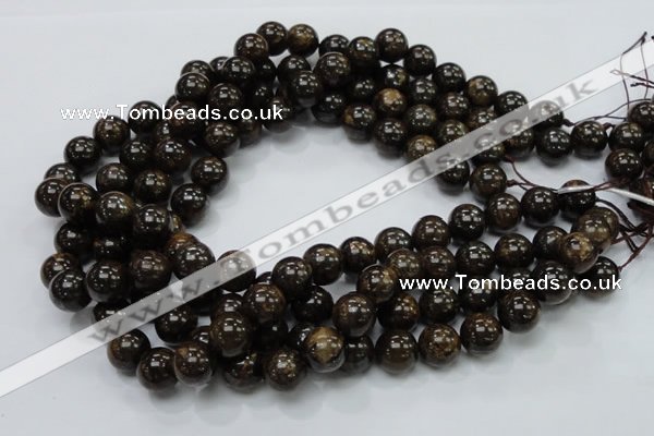 CBZ52 15.5 inches 12mm round bronzite gemstone beads wholesale