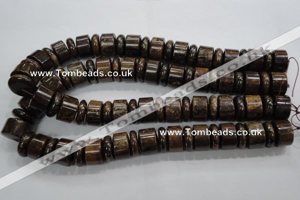 CBZ58 15.5 inches 6*18mm & 12*18mm rondelle bronzite gemstone beads