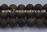 CBZ600 15.5 inches 4mm round matte bronzite beads wholesale