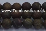 CBZ602 15.5 inches 8mm round matte bronzite beads wholesale