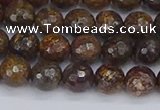 CBZ612 15.5 inches 8mm faceted round bronzite gemstone beads