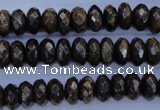 CBZ65 15.5 inches 6*10mm faceted rondelle bronzite gemstone beads