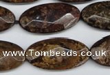 CBZ81 15.5 inches 15*30mm faceted oval bronzite gemstone beads