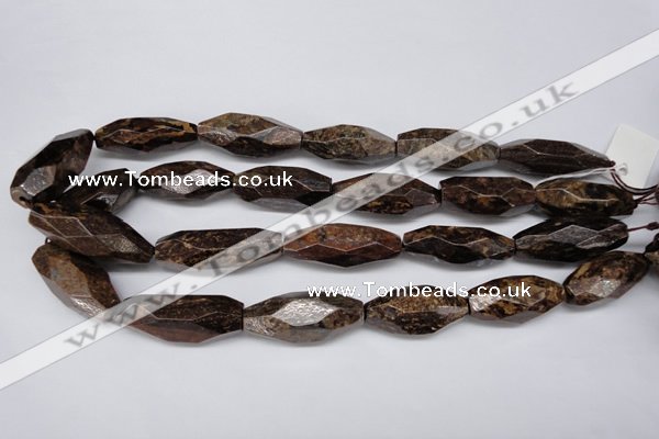 CBZ87 15.5 inches 14*34mm faceted nuggets bronzite gemstone beads