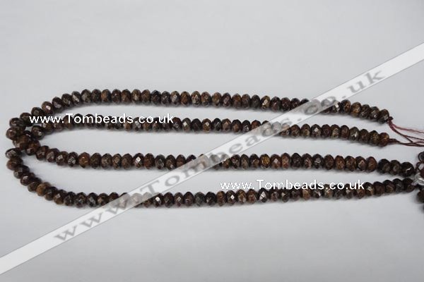 CBZ91 15.5 inches 5*8mm faceted rondelle bronzite gemstone beads