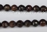 CBZ94 15.5 inches 8mm faceted round bronzite gemstone beads