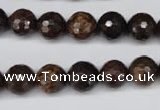 CBZ95 15.5 inches 10mm faceted round bronzite gemstone beads