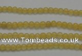 CCA01 15.5 inches 3mm round yellow calcite gemstone beads wholesale