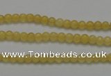 CCA02 15.5 inches 4mm round yellow calcite gemstone beads wholesale