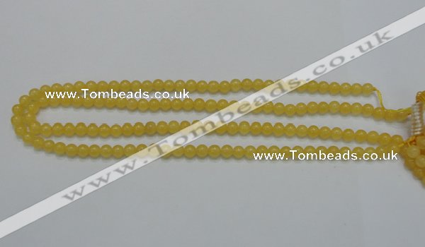 CCA03 15.5 inches 6mm round yellow calcite gemstone beads wholesale