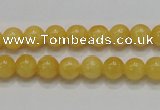 CCA04 15.5 inches 8mm round yellow calcite gemstone beads wholesale