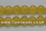 CCA05 15.5 inches 10mm round yellow calcite gemstone beads wholesale