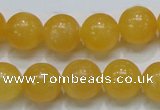 CCA07 15.5 inches 14mm round yellow calcite gemstone beads wholesale