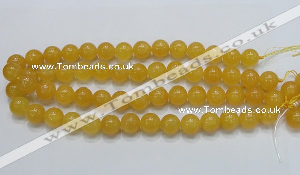 CCA07 15.5 inches 14mm round yellow calcite gemstone beads wholesale