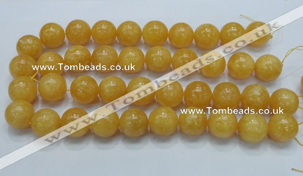 CCA08 15.5 inches 20mm round yellow calcite gemstone beads wholesale