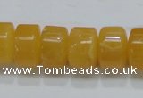 CCA09 15.5 inches 10*16mm wheel-shaped yellow calcite gemstone beads