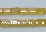 CCA10 15.5 inches 6*10mm cuboid yellow calcite gemstone beads