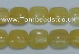 CCA12 15.5 inches 16*16mm square yellow calcite gemstone beads