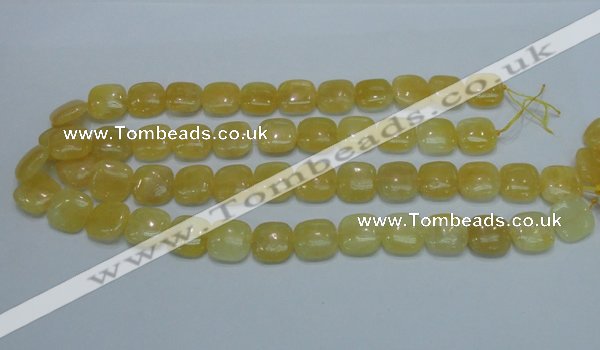 CCA12 15.5 inches 16*16mm square yellow calcite gemstone beads