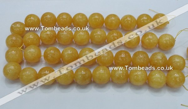 CCA16 15.5 inches 18mm round yellow calcite gemstone beads wholesale