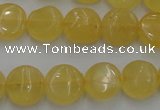 CCA28 15.5 inches 8mm flat round calcite gemstone beads wholesale