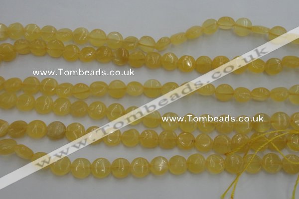 CCA28 15.5 inches 8mm flat round calcite gemstone beads wholesale