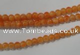 CCA300 15.5 inches 4mm round orange calcite gemstone beads wholesale