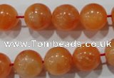 CCA304 15.5 inches 12mm round orange calcite gemstone beads wholesale