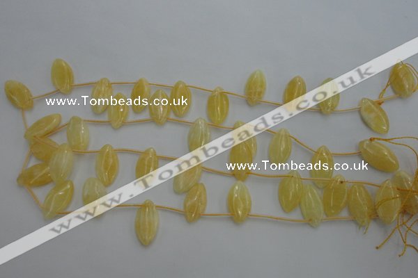 CCA31 Top-drilled 10*20mm marquise calcite gemstone beads wholesale