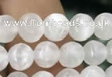 CCA361 15.5 inches 6mm round white calcite gemstone beads