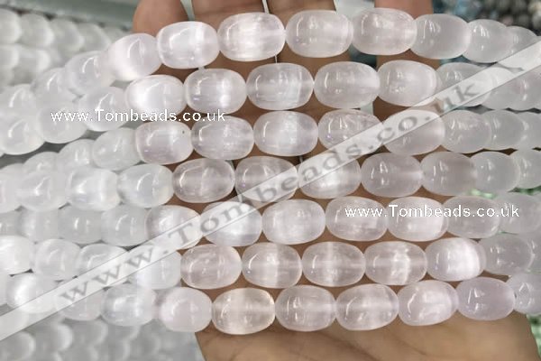 CCA370 15.5 inches 10*14mm rice white calcite gemstone beads