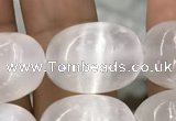 CCA372 15.5 inches 13*18mm rice white calcite gemstone beads