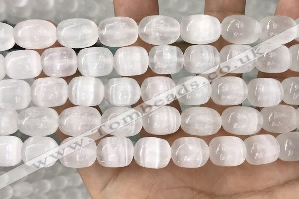 CCA380 15.5 inches 10*12mm rice white calcite gemstone beads