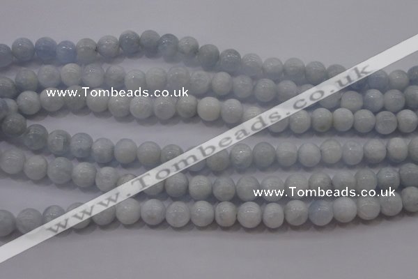 CCA402 15.5 inches 8mm round blue calcite beads wholesale