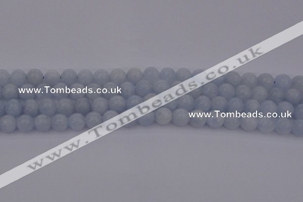 CCA406 15.5 inches 8mm round blue calcite gemstone beads