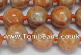 CCA454 15.5 inches 12mm round orange calcite gemstone beads