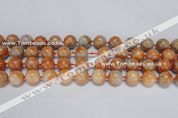 CCA455 15.5 inches 14mm round orange calcite gemstone beads