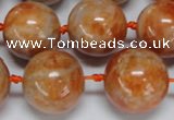 CCA456 15.5 inches 16mm round orange calcite gemstone beads