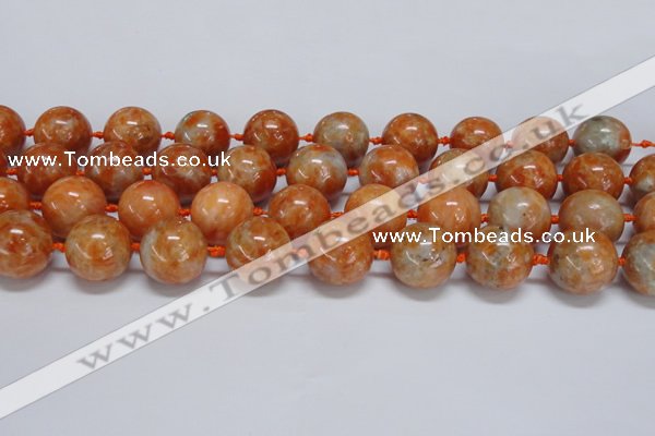 CCA457 15.5 inches 18mm round orange calcite gemstone beads