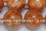 CCA458 15.5 inches 20mm round orange calcite gemstone beads