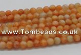 CCA50 15.5 inches 4mm round orange calcite gemstone beads wholesale