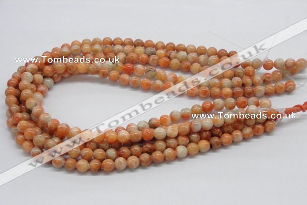 CCA51 15.5 inches 8mm round orange calcite gemstone beads wholesale