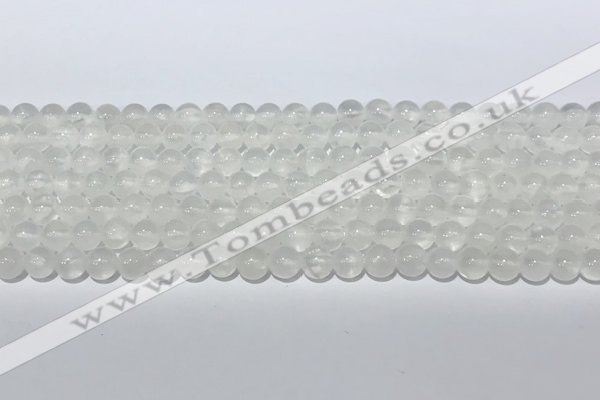 CCA510 15.5 inches 6mm round white calcite gemstone beads