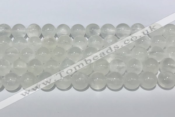 CCA512 15.5 inches 10mm round white calcite gemstone beads