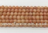 CCA515 15.5 inches 8mm round peach calcite gemstone beads